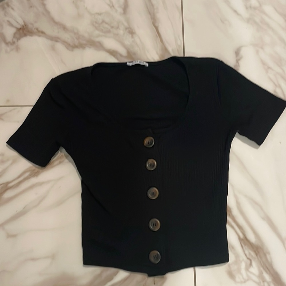 Zara Crop Top with buttons